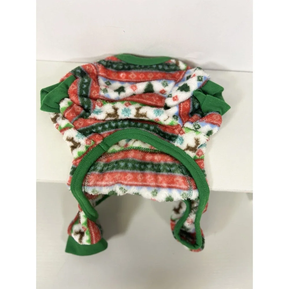Dog Christmas Sweater Size M – Green Red White – Festive‎ Holiday Outfit